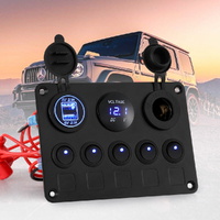Giantz 5 Gang 12V Switch Panel For Car Boat Marine USB ON-OFF LED Rocker Toggle thumbnail