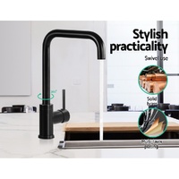 Cefito Kitchen Mixer Tap Mixer Rectangle Sink Faucet Basin Laundry Black thumbnail