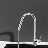 Kitchen Mixer Tap Pull Out Round 2 Mode Sink Basin Faucet Swivel WELS Chrome thumbnail