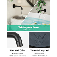 Cefito Bathroom Mixer Spout Wall Bath Tap Round Shower Bathtub Black thumbnail