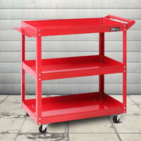Giantz 3-Tier Tool Cart Trolley Workshop Garage Storage Organizer Red thumbnail