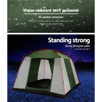 Weisshorn Camping Tent 6 Person Tents Family Hiking Dome thumbnail