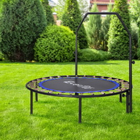 Everfit 48inch Round Fitness Trampoline Rebounder Adjustable Handrail Blue thumbnail