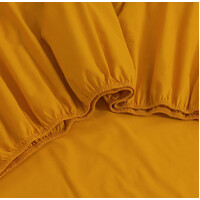 Elan Linen 100% Egyptian Cotton Vintage Washed 500TC Mustard Double Bed Sheets Set thumbnail
