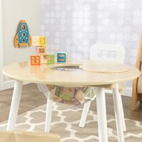 Round Table and 2 Chair Set for children (White Natural) thumbnail