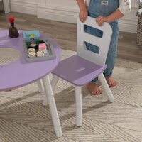 Round Table and 2 Chair Set for children (Lavender) thumbnail