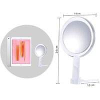 20X Magnifying Hand Mirror Two Sided Use for Makeup Application, Tweezing, and Blackhead/Blemish Removal (15 cm Silver) thumbnail