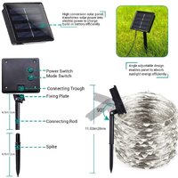 200 Waterproof LED Solar Fairy Light Outdoor with 8 Lighting Modes for Home,Garden and Decoration thumbnail