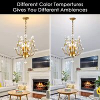 Crystal Chandelier Vintage, 3 Lights, Gold thumbnail