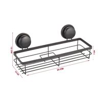 2 Pack Rectangular Corner Shower Caddy Shelf Basket Rack with Premium Vacuum Suction Cup No-Drilling for Bathroom and Kitchen thumbnail