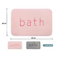 Extra Thick Memory Foam & Super Comfort Bath Rug Mat for Bathroom (60 x 40 cm, Pink) thumbnail