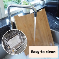 Chopping Board with with 2 Organiser Stainless Steel Trays Containers thumbnail