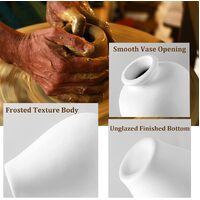 Ceramic Set of 5 White Vases for Home D�cor thumbnail