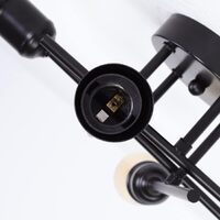 Industrial Semi Flush Mount Chandelier, Black thumbnail