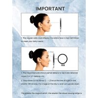 Double-Sided 1X/10X Magnifying Foldable Makeup Mirror for Handheld, Table and Travel Usage thumbnail
