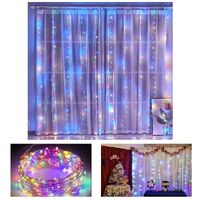 300 LEDs Window Curtain Fairy Lights 8 Modes and Remote Control for Bedroom (Multicolor, 300 x 300cm) thumbnail