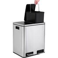 Dual Kitchen Bin 2x15L Waste Separator thumbnail