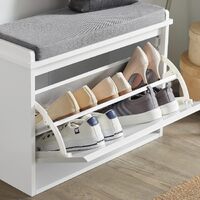 Hallway Shoe Bench Rack Cabinet Seat Cushion thumbnail