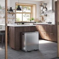 Dual Kitchen Bin, 2 x 30L, Silver thumbnail