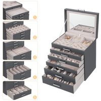 Jewellery Grey Box, 6 Layers,  5 Drawers thumbnail