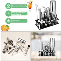 Cocktail Shaker Set Boston 23-Piece Stainless Steel and Professional Bar Tools for Drink Mixing thumbnail