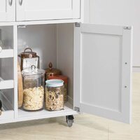 Kitchen Trolley with Wine Racks, Portable Workbench and Serving Cart for Bar or Dining thumbnail