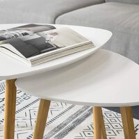 Set of 2 White Side Nesting Tables thumbnail