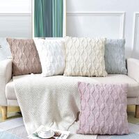 2 Pack Decorative Boho Throw Pillow Covers 45 x 45 cm (Pink) thumbnail