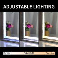 Hollywood LED Makeup Mirror with Smart Touch Control and 3 Colors Dimmable Light (72 x 56 cm) thumbnail