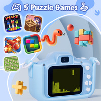 Kids Digital Dual Lens Camera, 4x Zoom and HD Video Recording (Blue) thumbnail