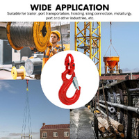 2X 6mm Hammerlock+ Eye Sling Hook Safety Chain Caravan Trailer connecting Extend thumbnail