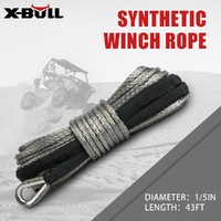 X-BULL Winch Rope 5.5mm x 13m Dyneema Synthetic Rope Tow Recovery Offroad 4wd4x4 thumbnail