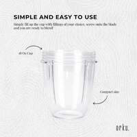 For Nutribullet Small Short Little 18 Oz Cup - For 600W + 900W Model Replacement thumbnail
