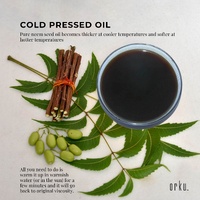 Orku 1L Organic Neem Seed Oil - Debitterised Cold Pressed Azadirachtin Indica thumbnail