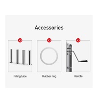 3L Manual Horizontal Sausage Filler - Stainless Stuffer Meat Press Machine thumbnail