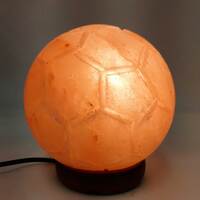 12V 12W Soccer Himalayan Pink Salt Lamp Carved Ball Rock Crystal Light Bulb On/Off thumbnail