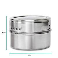 12 Magnetic Spice Jar Tins and Steel Plate - 150g Seasoning Storage Containers thumbnail