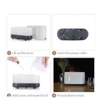 Essential Oil Aroma Diffuser and Remote - White 240ml Flame Fire Style Air Humidifier thumbnail