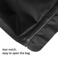 400 Resealable Mylar Stand Up Bags 36x25cm - Black Food Packaging Zip Pouch thumbnail