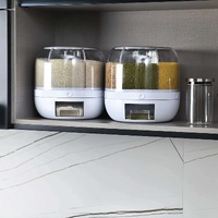 6 Grid Rotating Food Grain Dispenser 3.6L - Compartment Storage Container thumbnail