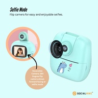 Kids Rechargeable Instant Print Camera Blue - Digital Thermal Photo Video MP3 thumbnail