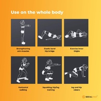 3x Resistance Exercise Hip Bands Set - Stretch Glute Booty Workout Power Loops thumbnail