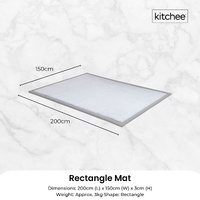 Kitchee Kids Foam Floor Play Mat 150x200cm – Padded Thick Soft Tatami Style Grey thumbnail