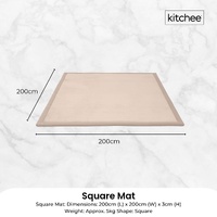 Kitchee Kids Foam Floor Play Mat 200x200cm – Padded Thick Soft Tatami Style Cream thumbnail