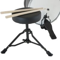 Karrera Children's 4pc Drum Kit - Black thumbnail