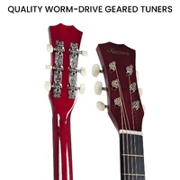 Karrera 38in Acoustic Guitar Steel Strings Carry Bag Shoulder Strap Sun Burst thumbnail