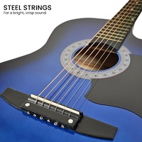 Karrera 38in Pro Cutaway Acoustic Guitar with Bag Strings - Blue Burst thumbnail