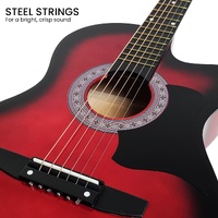Karrera 38in Pro Cutaway Acoustic Guitar with guitar bag - Red Burst thumbnail