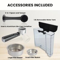 Pronti Toaster, Kettle & Coffee Machine Breakfast Set - White thumbnail
