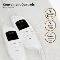 Laura Hill Electric Blanket Heated Fitted King Size Bed Safety 9 Heat Levels thumbnail